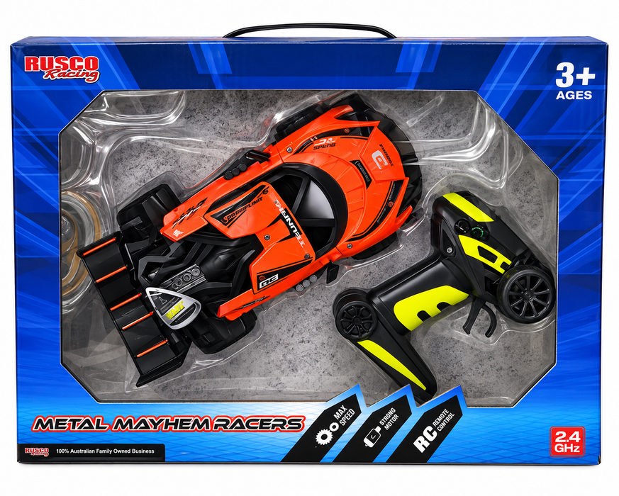 Rusco 1:16 Metal Mayhem Racers With Smoke Assorted
