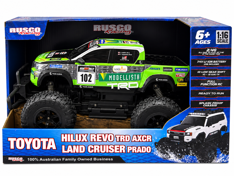 Rusco 1:16 Toyota Series - Hilux Revo Trd Axcr - Land Cruiser Prado
