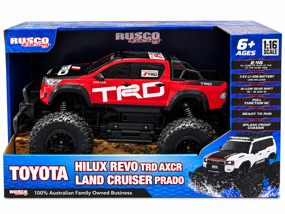 Rusco 1:16 Toyota Series - Hilux Revo Trd Axcr - Land Cruiser Prado