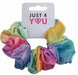 Hair Scrunchie Velvet Rainbow Print