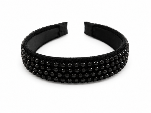 Aband Black Beaded 35mm Headband