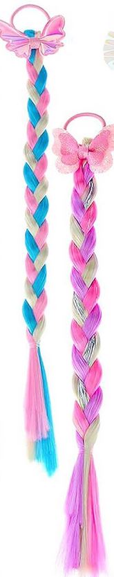 Little Princess Hair Extension Braid Elastic Butterfly Design