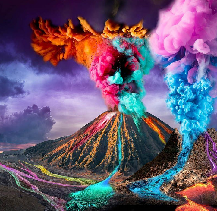 Glow-in-the-dark Rainbow Volcano Lava Lab