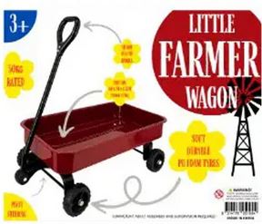 Little Metal Red Farmer Pull A-long Wagon