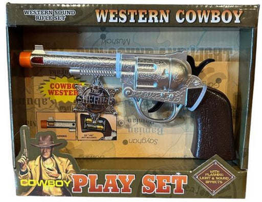 Cowboy Toy Revolver And Badge Set