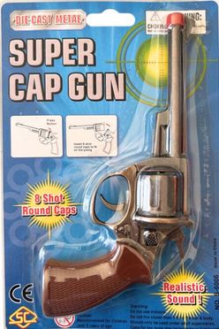 Die Cast Cowboy Revolver 8 Shot  Toy Cap Gun