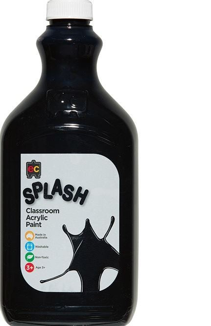 Splash 2l Acrylic Paint Liquorice Black