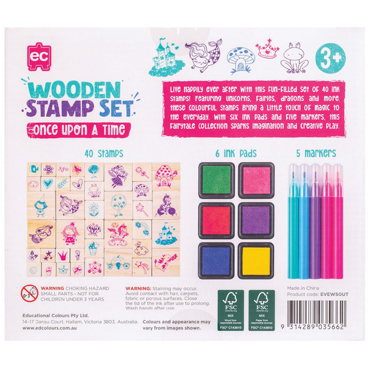 Ec Wooden Stamp Set 51 Pc - Once Upon A Time