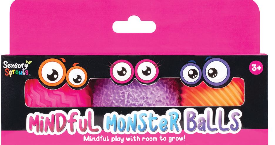 Sensory Sprouts Mindful Monster Balls Pink-purple-orange