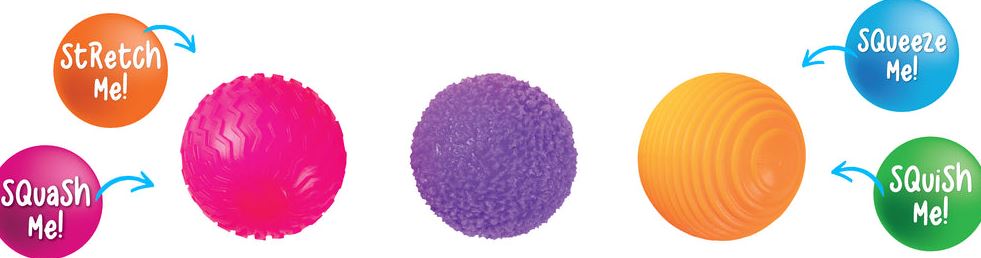 Sensory Sprouts Mindful Monster Balls Pink-purple-orange