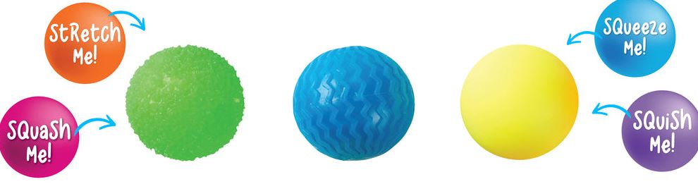 Sensory Sprouts Minbdful Monster Balls Green-blue-yellow