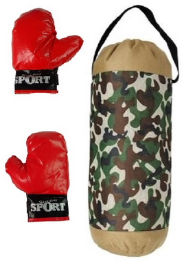 Camouflage Boxing Bag With Goves Set