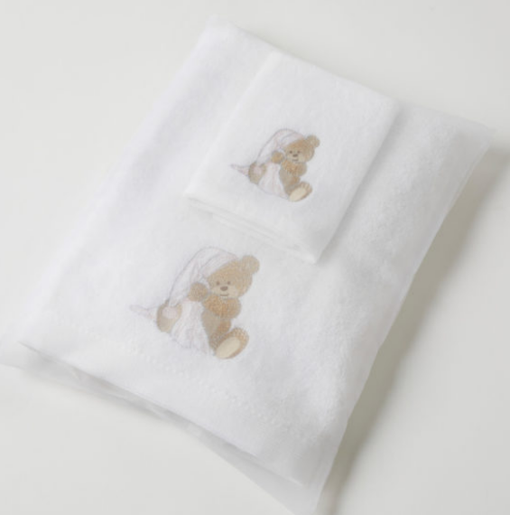Nottinghill Baby Towel & Facewasher Set In Organza Bag