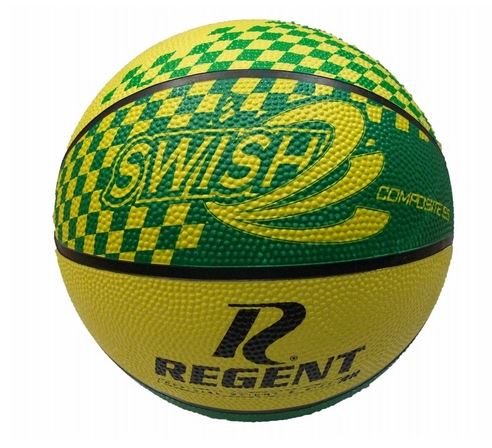 Regent Swish Size 5 Green/yellow Rubber Basketball