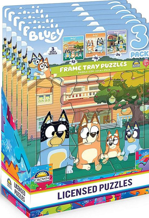 Bluey 3 Pack Preshool Puzzles  Ages:3 Years+