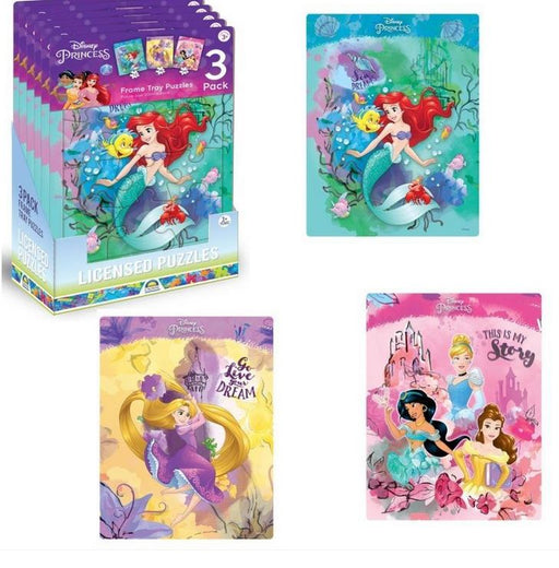 Disney Princess 3 Pack Frame Tray Puzzles