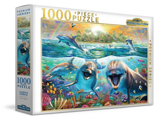 Harlington Premium Series Laughing Dolphins 1000 Pc Puzzle