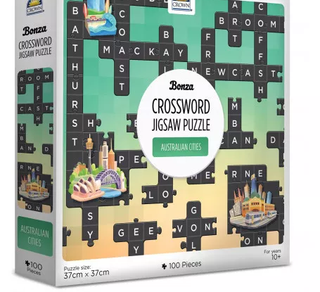 Bonza 100pc Crossoword Jigsaw Puzzle Assorted