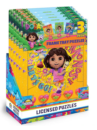 Dora 3 Pack Frame Tray Puzzles