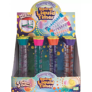 Sensory Stick Spiral Liquid Timer Asst