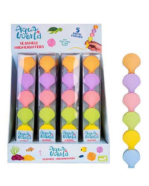 Aqua World Seashell Highlighters
