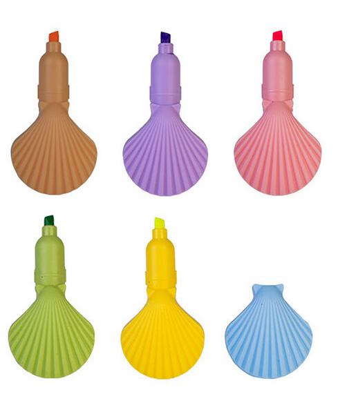 Aqua World Seashell Highlighters
