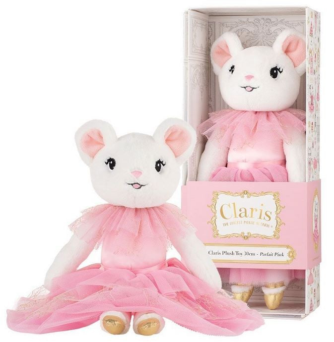 Claris The Chicest Mouse In Paris Plush 30cm Plush Parfait Pink