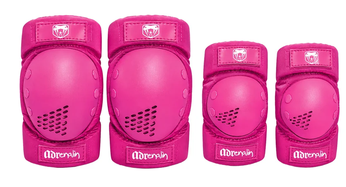 Adrenalin Skate & Scooter 6 Piece Protection Set - Pink/youth Large