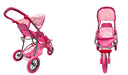 Playworld Dolls Stars & Hearts Twin Jooger Pram
