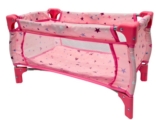 Playworld Dolls Travel Cot Pink