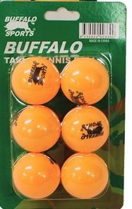 Buffalo Sports Table Tennis Balls 6pc Pack