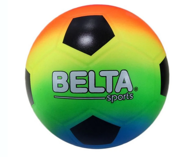 Belta Soccer Ball Fluro Rainbow Pvc