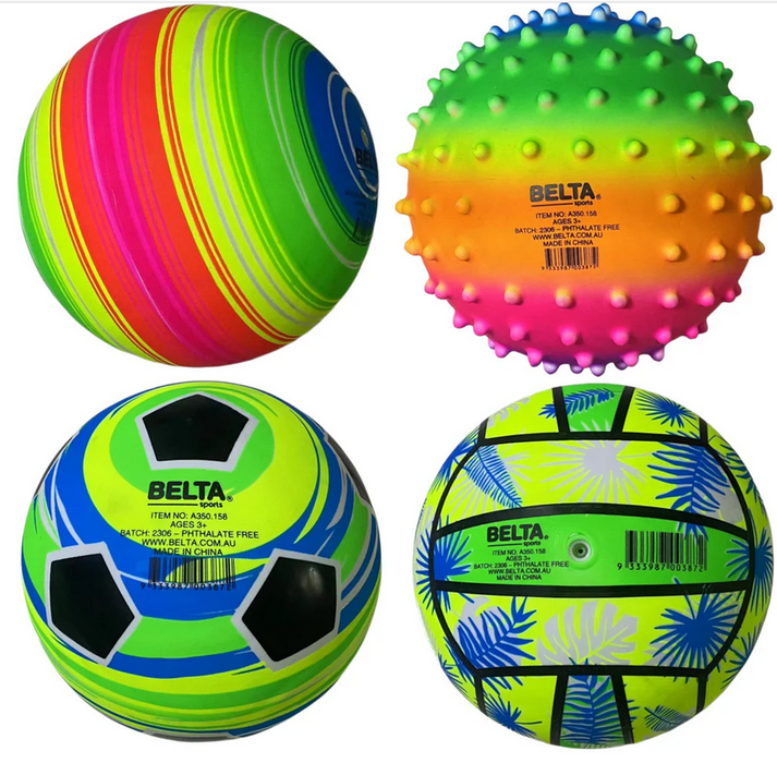 Belta 9" Pvc Balls Asst Designs