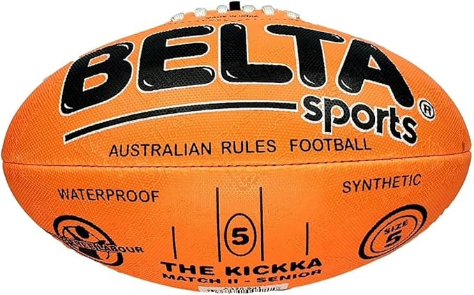 Belta Fluro Orange Size 5 Aussie Rules Footbal