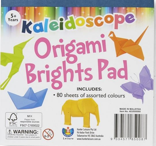 Origami 80 Colour Assorted Sheet Pad 14.5 X 14.5 Cm