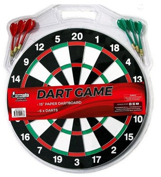 Family Dart Board Game Includes 6 Darts