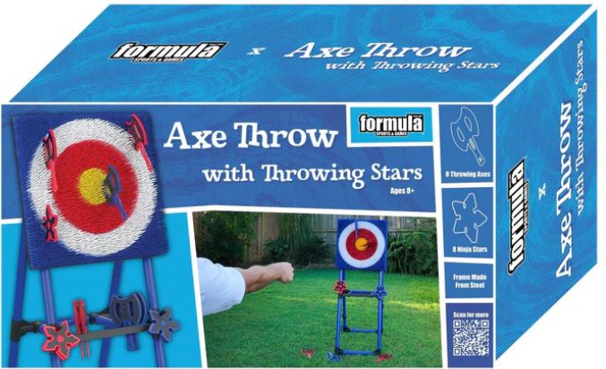 Formula Sports Axe Throwing With Stars Outdoor Target Game