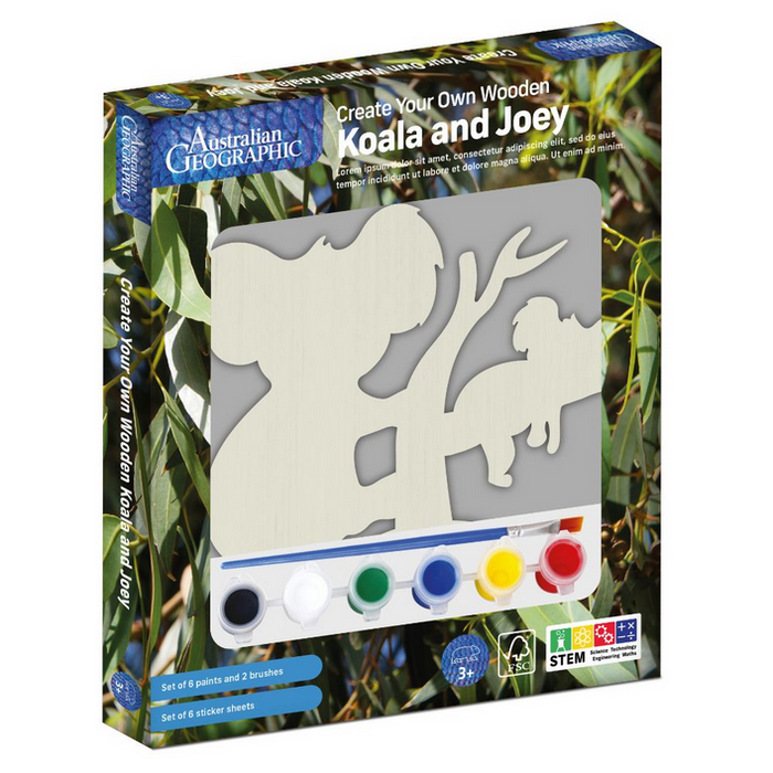 Australian Geographic Create Your Own Wooden Koala And Joey