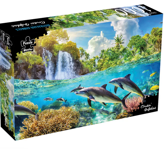 Puzzle Master Crusin Dolphins 1000pc Puzzle