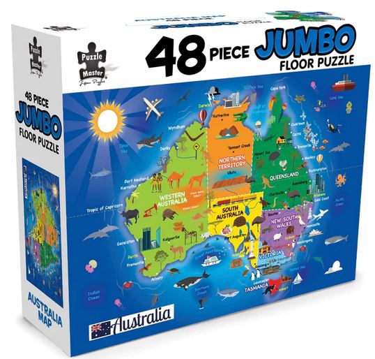 48 Pc Jumbo Floor Puzzle Australia Map Age:3+