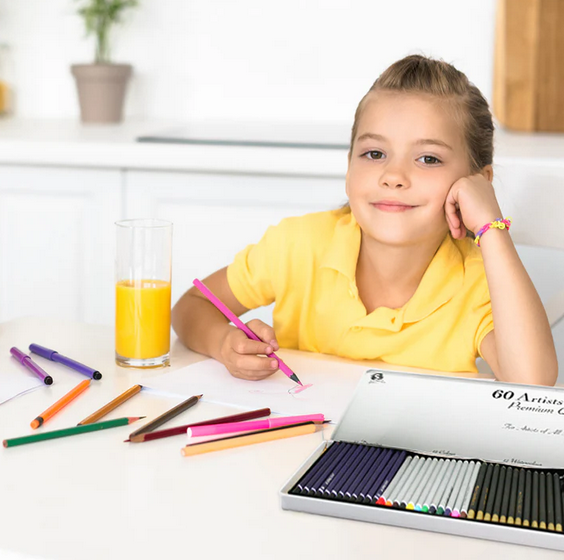 Premium Quality Artists Pencils 60 Pc Set In Tin
