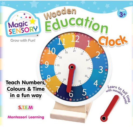 Magic Sensory Wooden Education Clock Montessori Learning
