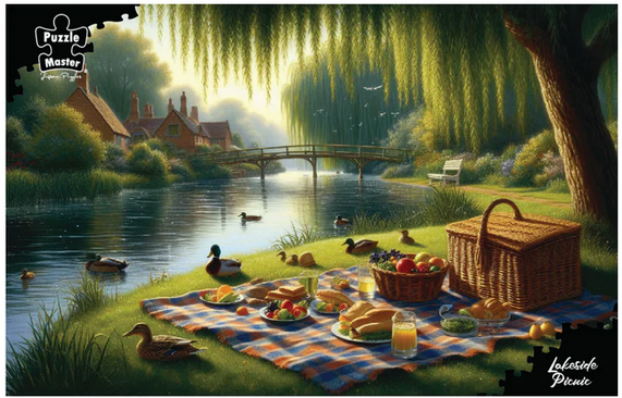 Puzzle Masters Lakeside Picnic 1000pc Puzzle