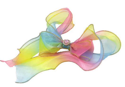 Pink Poppy Rainbow Butterfly Bow Hair Clip