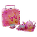 Pink Poppy Butterfly Vibrant Vacation 7 Piece Tin Tea Set