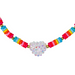 Pink Poppy Rainbow Jewelled Heart Necklace 