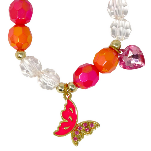 Pink Poppy Butterfly Friends Bracelet