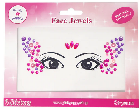 Pink Poppy Romantics Butterfly Face Jewels
