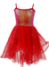 Pink Poppy Twinkling Red Dress With Silver Stars Size 3 To 4
