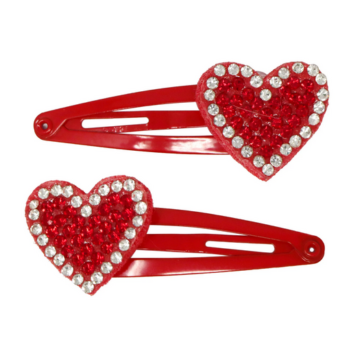 Pink Poppy Twinkling Heart Snap Hair Clips